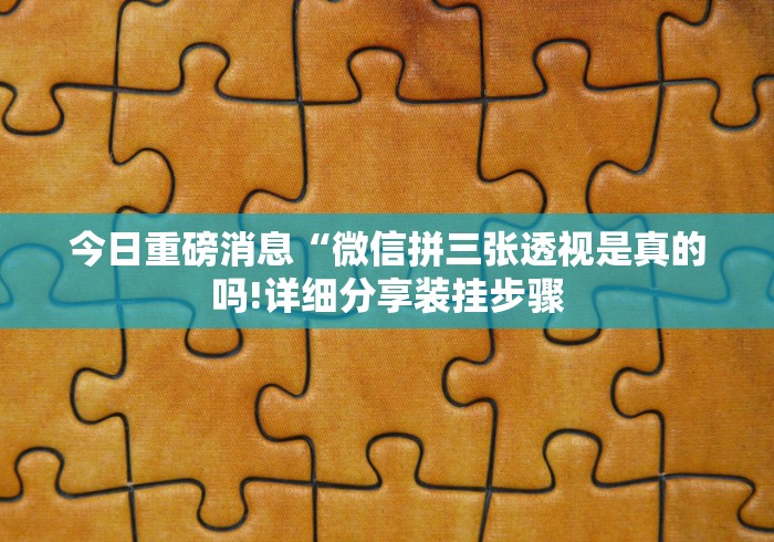 揭秘“开心十三张开挂方法”附透视挂详细教程