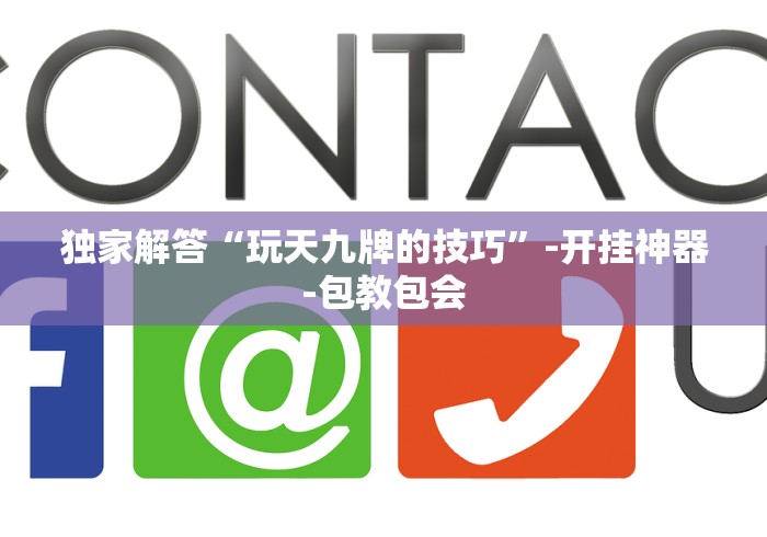 独家解答“玩天九牌的技巧”-开挂神器-包教包会