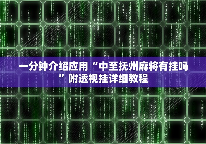 玩家最新攻略“微乐家乡麻将万能开挂器	”开挂安装教程