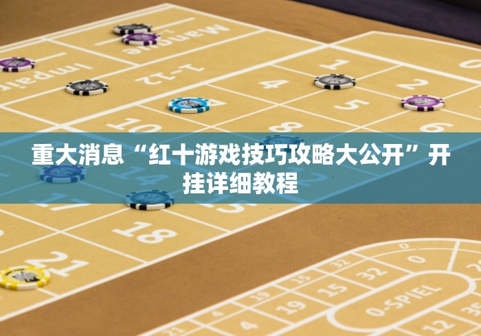 重大消息“红十游戏技巧攻略大公开”开挂详细教程