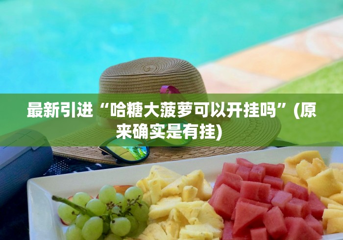 最新引进“哈糖大菠萝可以开挂吗”(原来确实是有挂) 