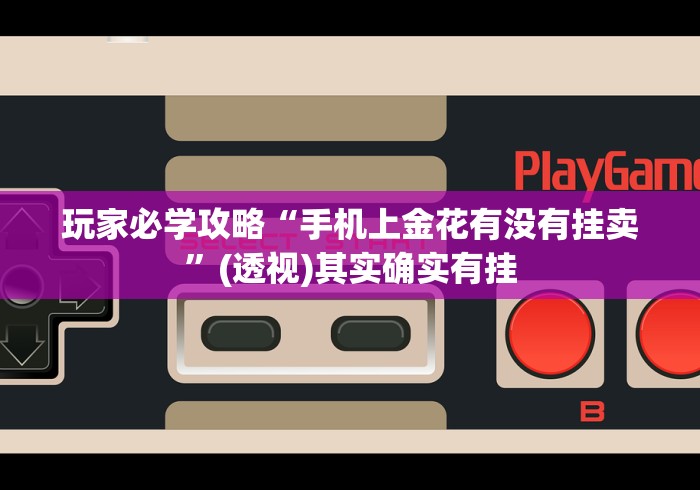 玩家必学攻略“手机上金花有没有挂卖	”(透视)其实确实有挂