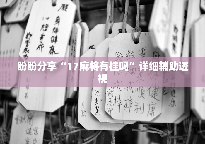 盼盼分享“17麻将有挂吗”详细辅助透视