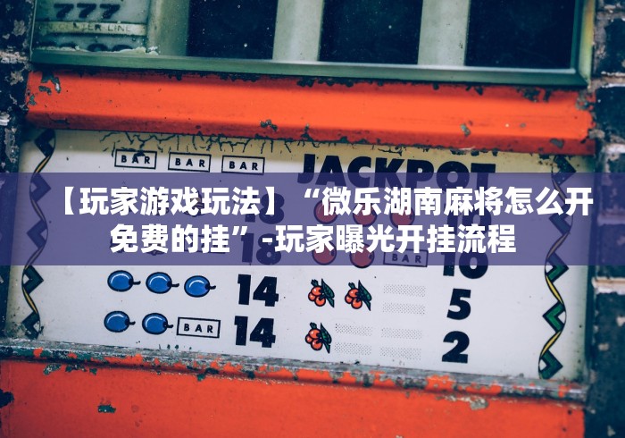 最新教你“福建旺旺麻将免费开挂”确实果然有挂 