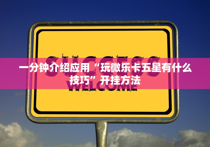一分钟介绍应用“玩微乐卡五星有什么技巧	”开挂方法