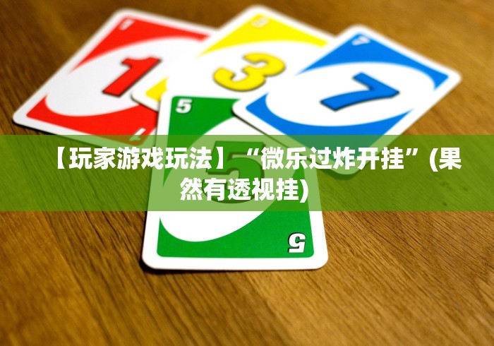【玩家游戏玩法】“微乐过炸开挂”(果然有透视挂) 