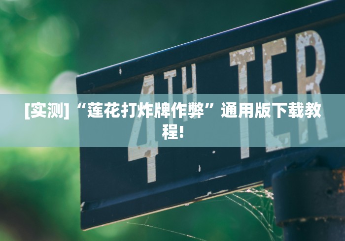 [实测]“莲花打炸牌作弊	”通用版下载教程!