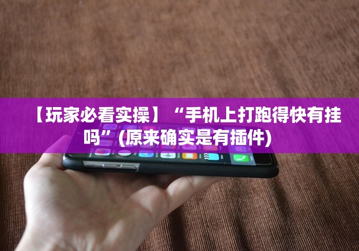 【玩家必看实操】“手机上打跑得快有挂吗”(原来确实是有插件) 