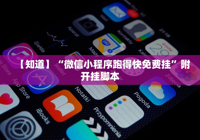 【知道】“微信小程序跑得快免费挂”附开挂脚本