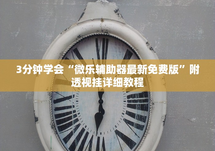 3分钟学会“微乐辅助器最新免费版”附透视挂详细教程
