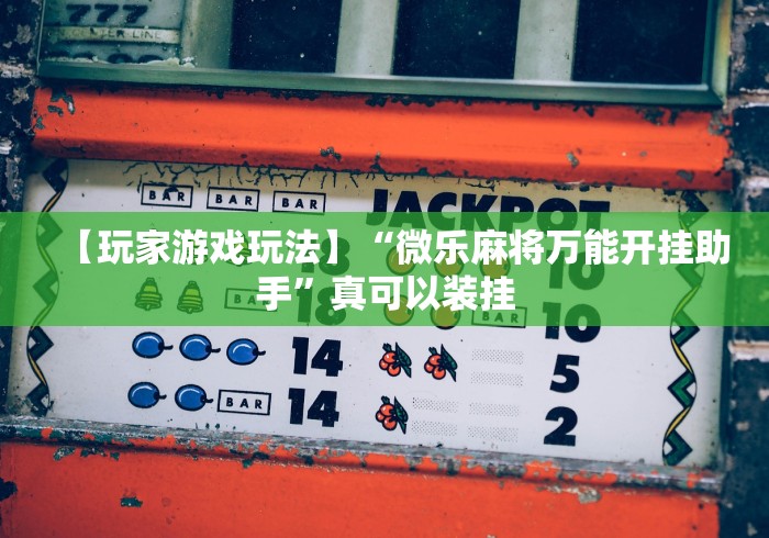 【玩家游戏玩法】“微乐麻将万能开挂助手”真可以装挂
