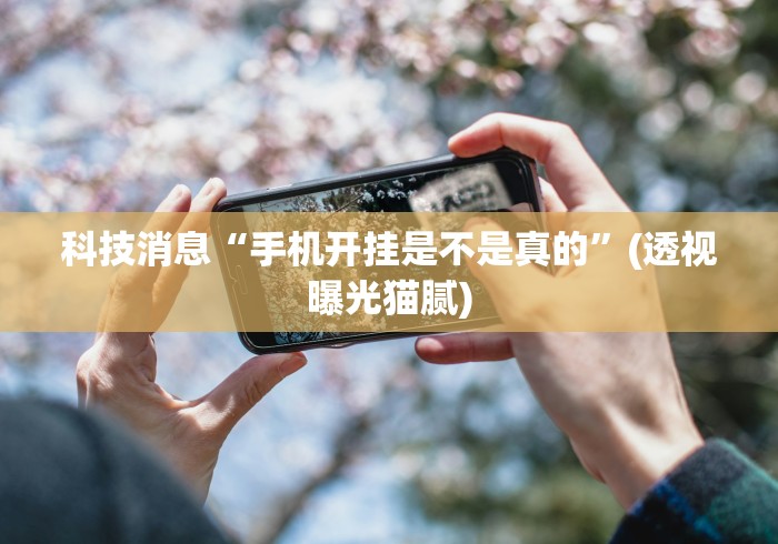 科技消息“手机开挂是不是真的”(透视曝光猫腻)