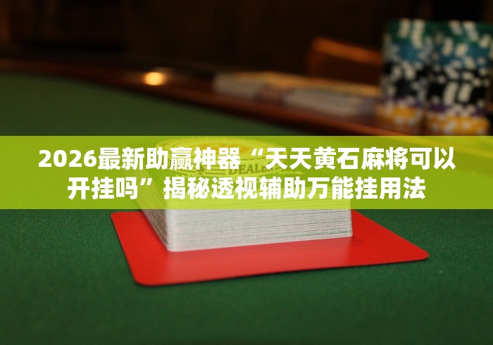 2026最新助赢神器“天天黄石麻将可以开挂吗”揭秘透视辅助万能挂用法