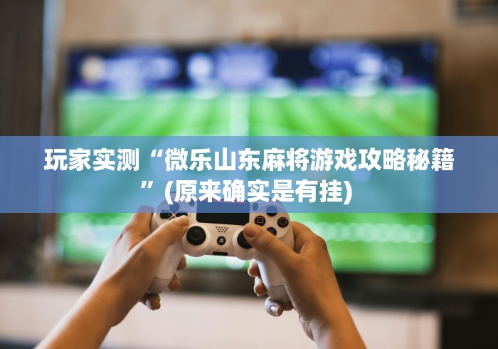 玩家实测“微乐山东麻将游戏攻略秘籍”(原来确实是有挂) 
