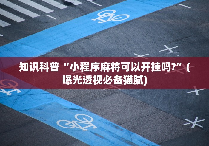 知识科普“小程序麻将可以开挂吗?	”(曝光透视必备猫腻)