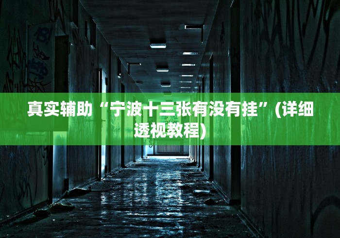 真实辅助“宁波十三张有没有挂”(详细透视教程)