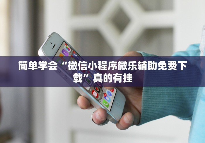 简单学会“微信小程序微乐辅助免费下载”真的有挂