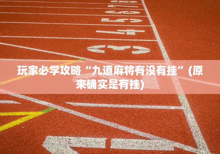 玩家必学攻略“九道麻将有没有挂”(原来确实是有挂)
