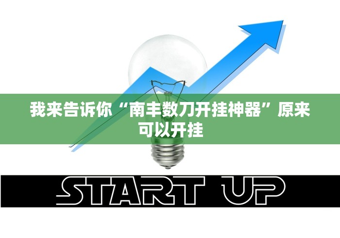 我来告诉你“南丰数刀开挂神器”原来可以开挂