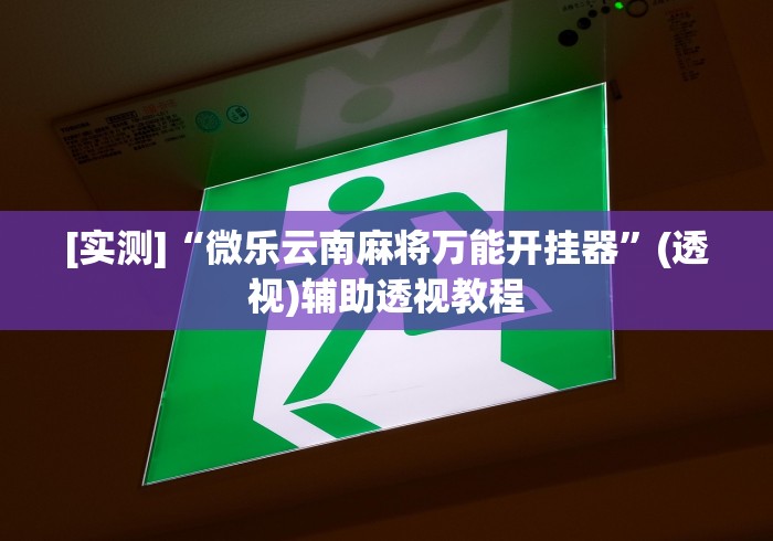 [实测]“微乐云南麻将万能开挂器”(透视)辅助透视教程