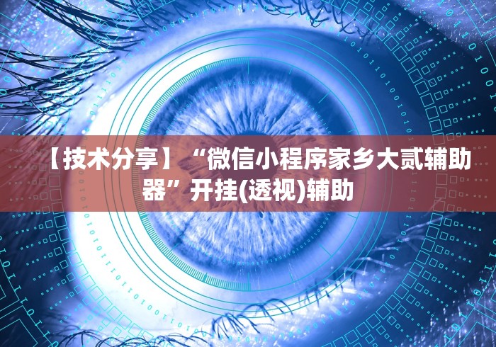 【技术分享】“微信小程序家乡大贰辅助器	”开挂(透视)辅助