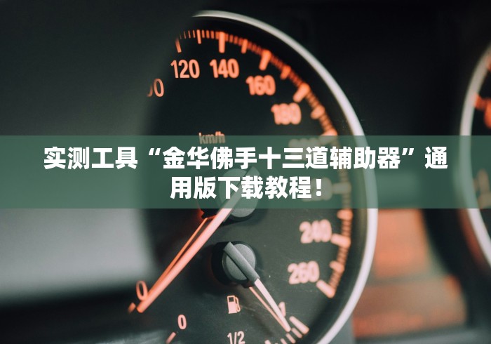 实测工具“金华佛手十三道辅助器”通用版下载教程！