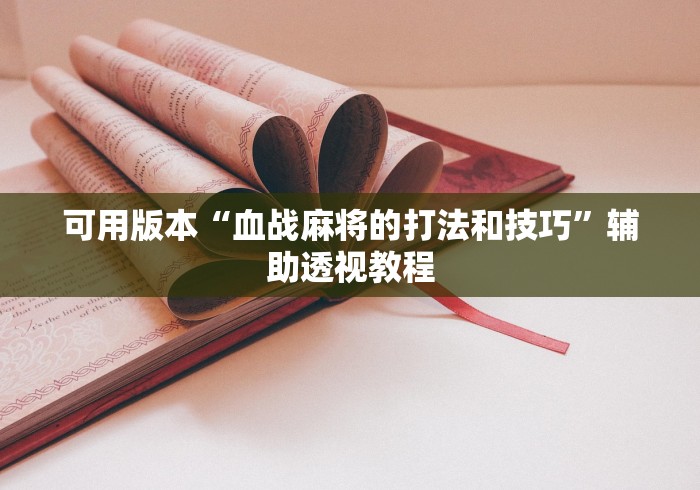 可用版本“血战麻将的打法和技巧	”辅助透视教程