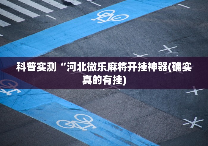 科普实测“河北微乐麻将开挂神器(确实真的有挂) 科普实测“河北微乐麻将开挂神器(确实真的有挂)