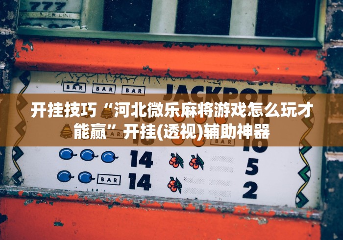 开挂技巧“河北微乐麻将游戏怎么玩才能赢	”开挂(透视)辅助神器