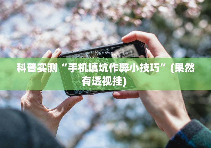 科普实测“手机填坑作弊小技巧”(果然有透视挂) 