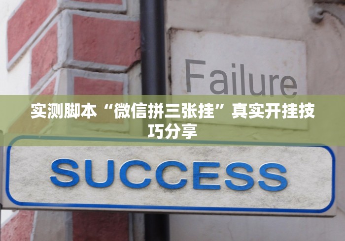 实测脚本“微信拼三张挂	”真实开挂技巧分享