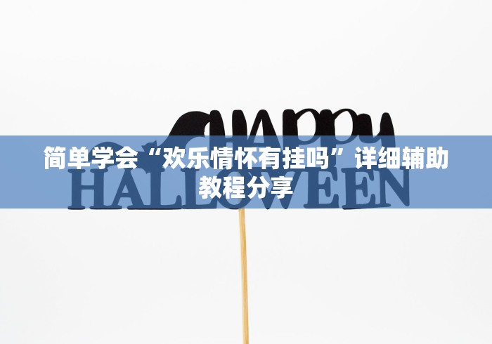 简单学会“欢乐情怀有挂吗”详细辅助教程分享