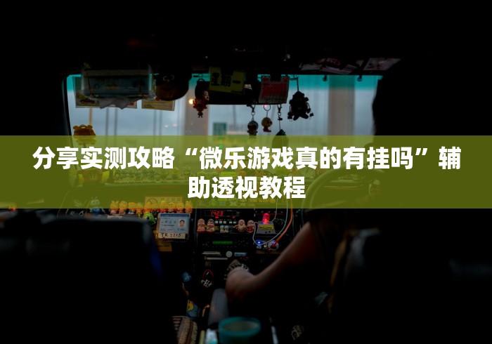 分享实测攻略“微乐游戏真的有挂吗”辅助透视教程