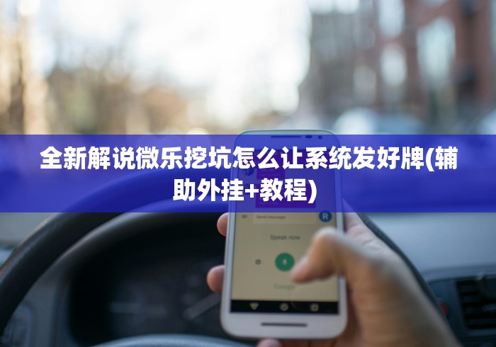 全新解说微乐挖坑怎么让系统发好牌(辅助外挂+教程) 全新解说微乐挖坑怎么让系统发好牌(辅助外挂+教程)