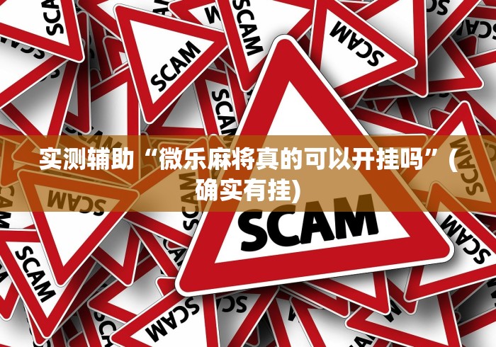 实测辅助“微乐麻将真的可以开挂吗”(确实有挂)