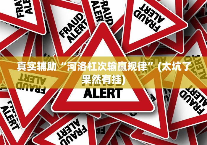 真实辅助“河洛杠次输赢规律”(太坑了果然有挂)