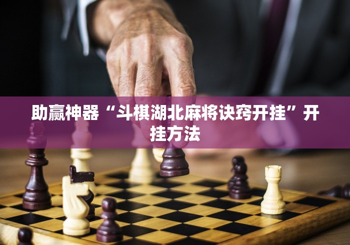 助赢神器“斗棋湖北麻将诀窍开挂	”开挂方法