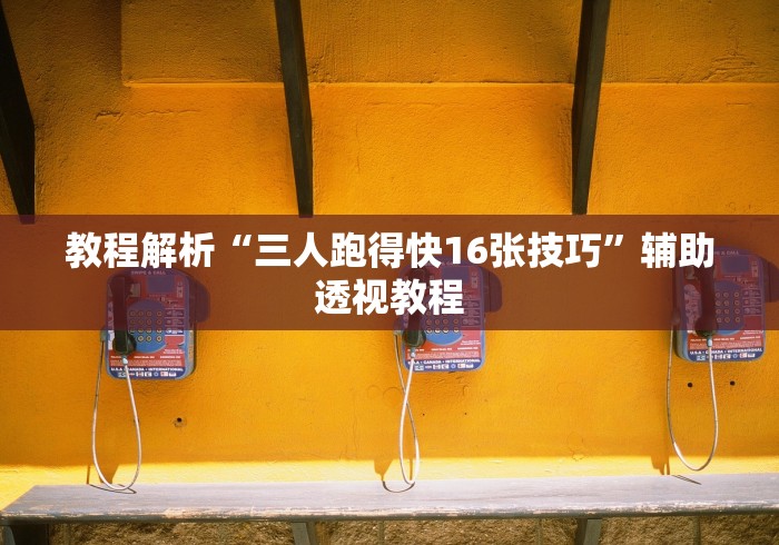 教程解析“三人跑得快16张技巧”辅助透视教程