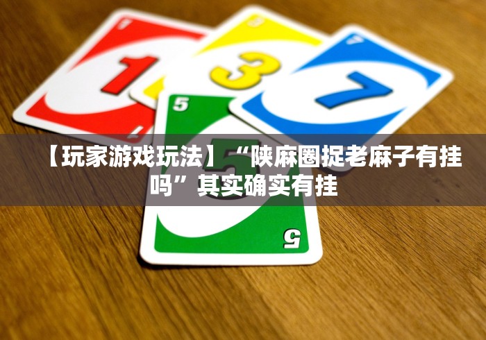 【玩家游戏玩法】“陕麻圈捉老麻子有挂吗”其实确实有挂