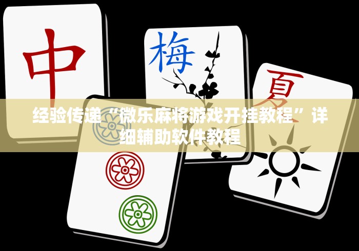 助赢神器“微信哈儿麻将小程序万能开挂器”(透视挂)详细用法教程