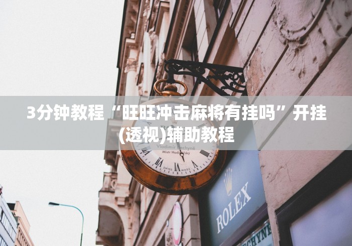 3分钟教程“旺旺冲击麻将有挂吗”开挂(透视)辅助教程