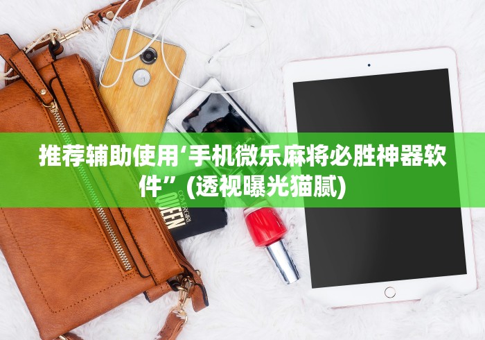 推荐辅助使用‘手机微乐麻将必胜神器软件”(透视曝光猫腻)