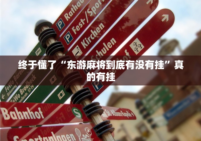 终于懂了“东游麻将到底有没有挂”真的有挂