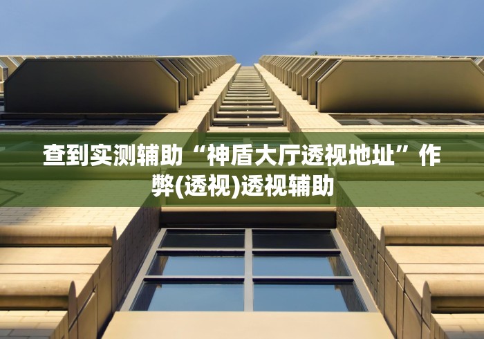 查到实测辅助“神盾大厅透视地址”作弊(透视)透视辅助