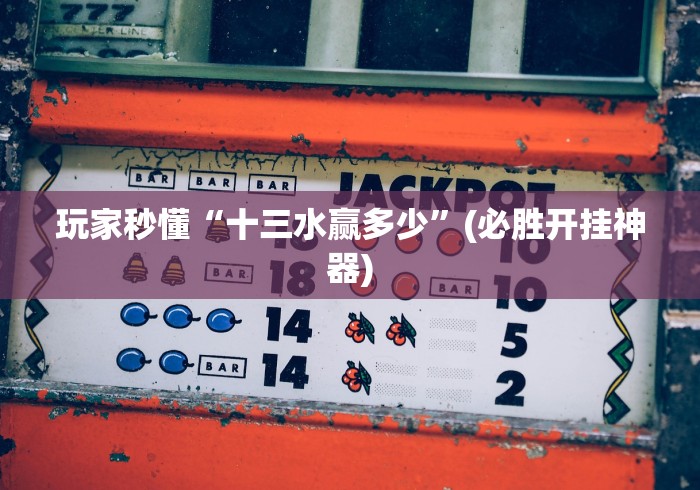 玩家秒懂“十三水赢多少”(必胜开挂神器)